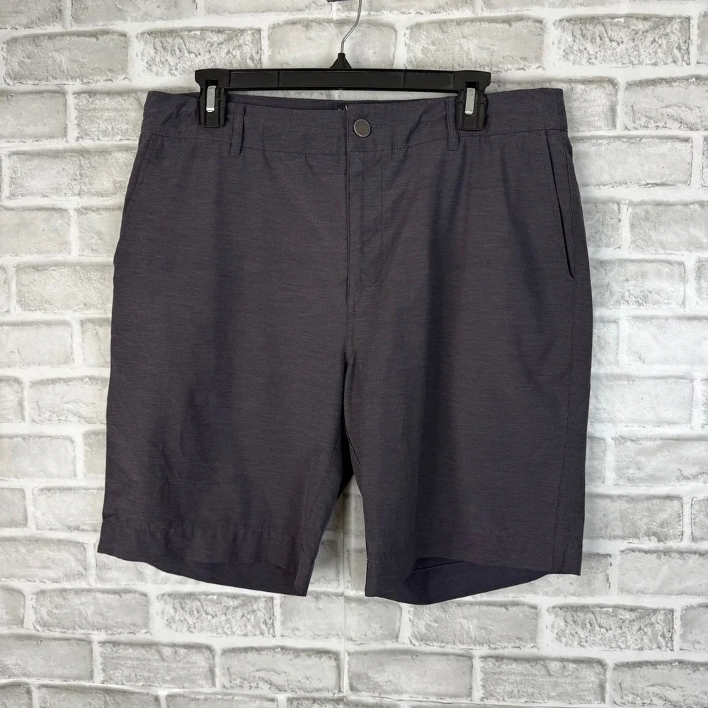 Faherty All Day Shorts Mens 34 Charcoal Gray Hybrid Stretch Board Shorts MSC0012
